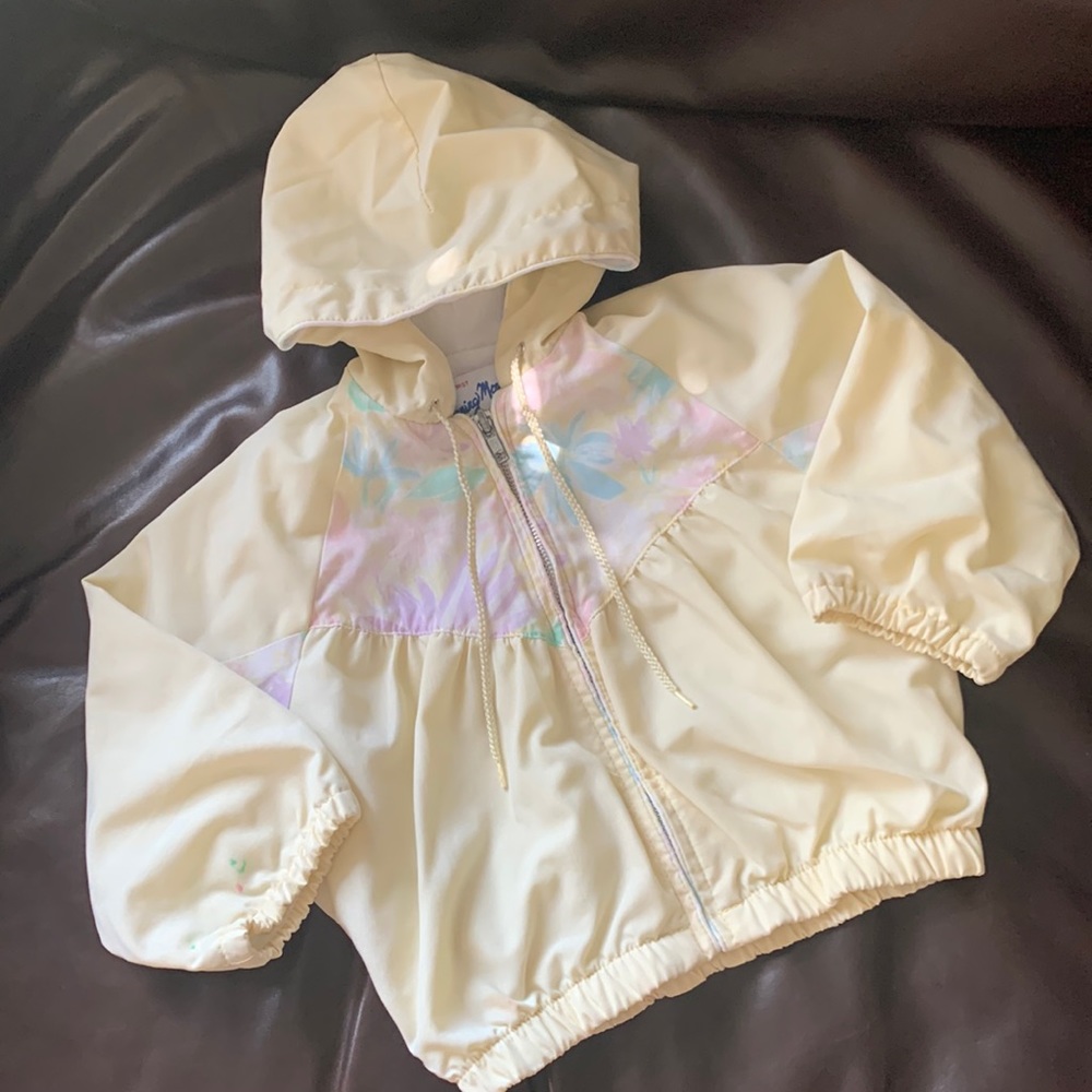 Vintage 80s Kids Hooded Windbreaker Jacket